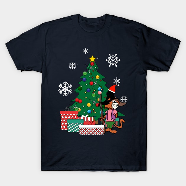 Punkin Puss Around The Christmas Tree T-Shirt by Nova5